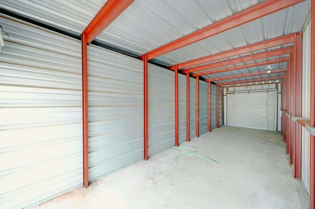Inside a large storage unit at Mount Storage Blanco