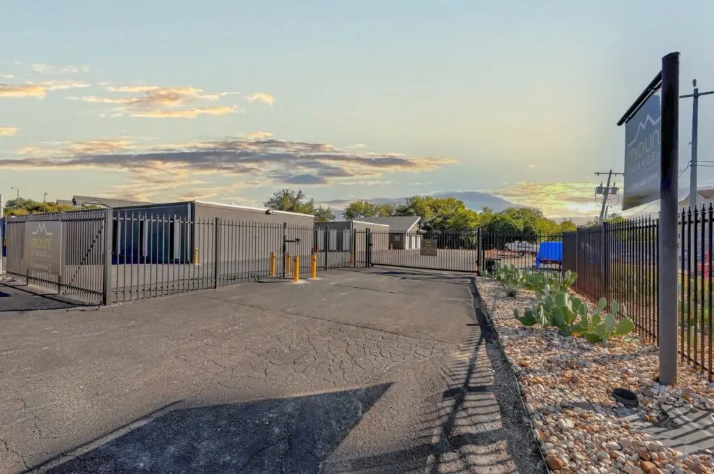 Gated entrance at Mount Storage Live Oak