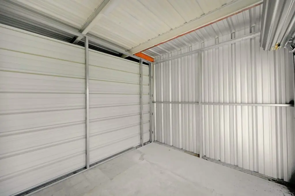 Inside a large storage unit at Mount Storage Seguin